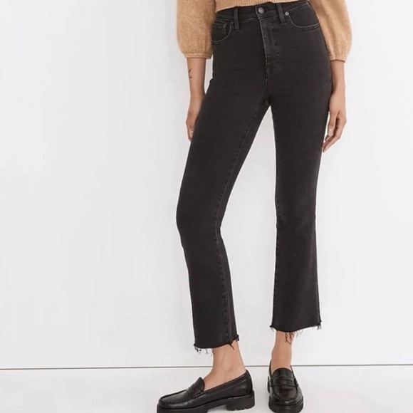 Madewell Cali Demi Boot Cut jeans in black wash - Picture 1 of 6